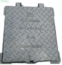 CADRE ET TAMPON CARRE  A FERMETURE HYDRAULIQUE CLASSE B125 - HC500
